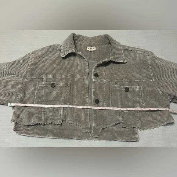 POL Beige Corduroy Cropped Jacket Bohemian - Picture 7 of 9